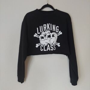 Lurking Class By Sketchy Tank Lowered Expectations Crop Cut Off Sweatshirt